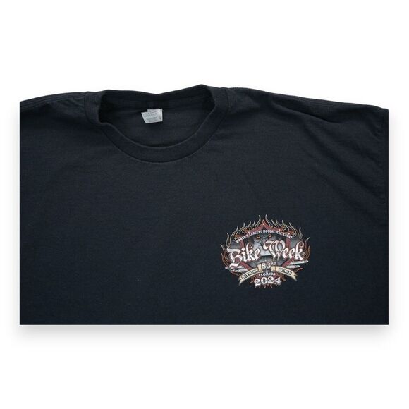 Bike Week Daytona Beach 2024 Men's Tee Shirt Short Sleeve | Size 2XL | Black - Picture 3 of 3